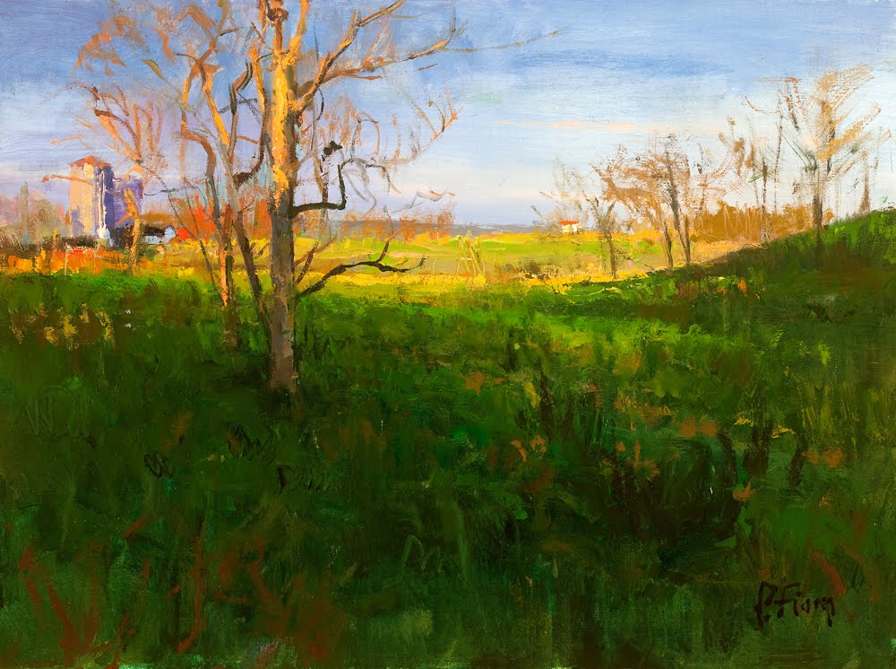 Peter-Fiore-Farm-Meadow-Sunset 12x16.jpg - Peter  Fiore