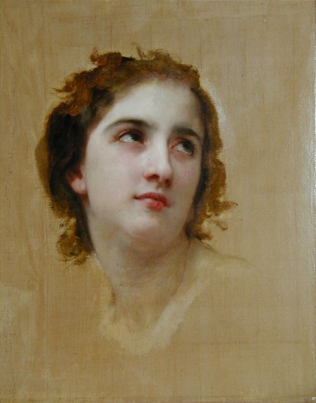 William Bouguereau, Sketch of a Young Woman.jpg - Adolphe  Bouguereau