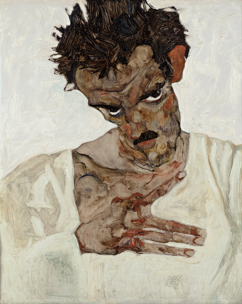 Egon_Schiele_-_Self-Portrait_with_Lowered_Head_-_Google_Art_Project.jpg - Egon  Schiele  01