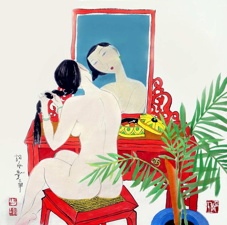 74bb2166bc5007e66f7b9cd5bd1f5aeb--art-asiatique-mirror-art.jpg - Hu  Yong  Kai