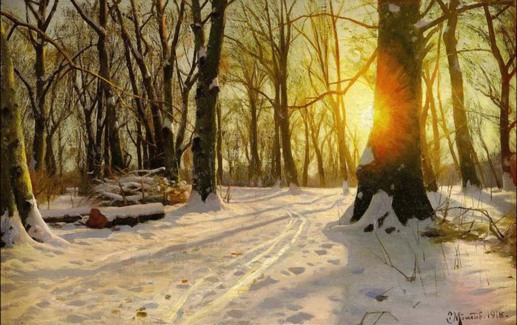 monsted_Winters-Day-in-Charlottenlund_1918.jpg - Peder  Mensted