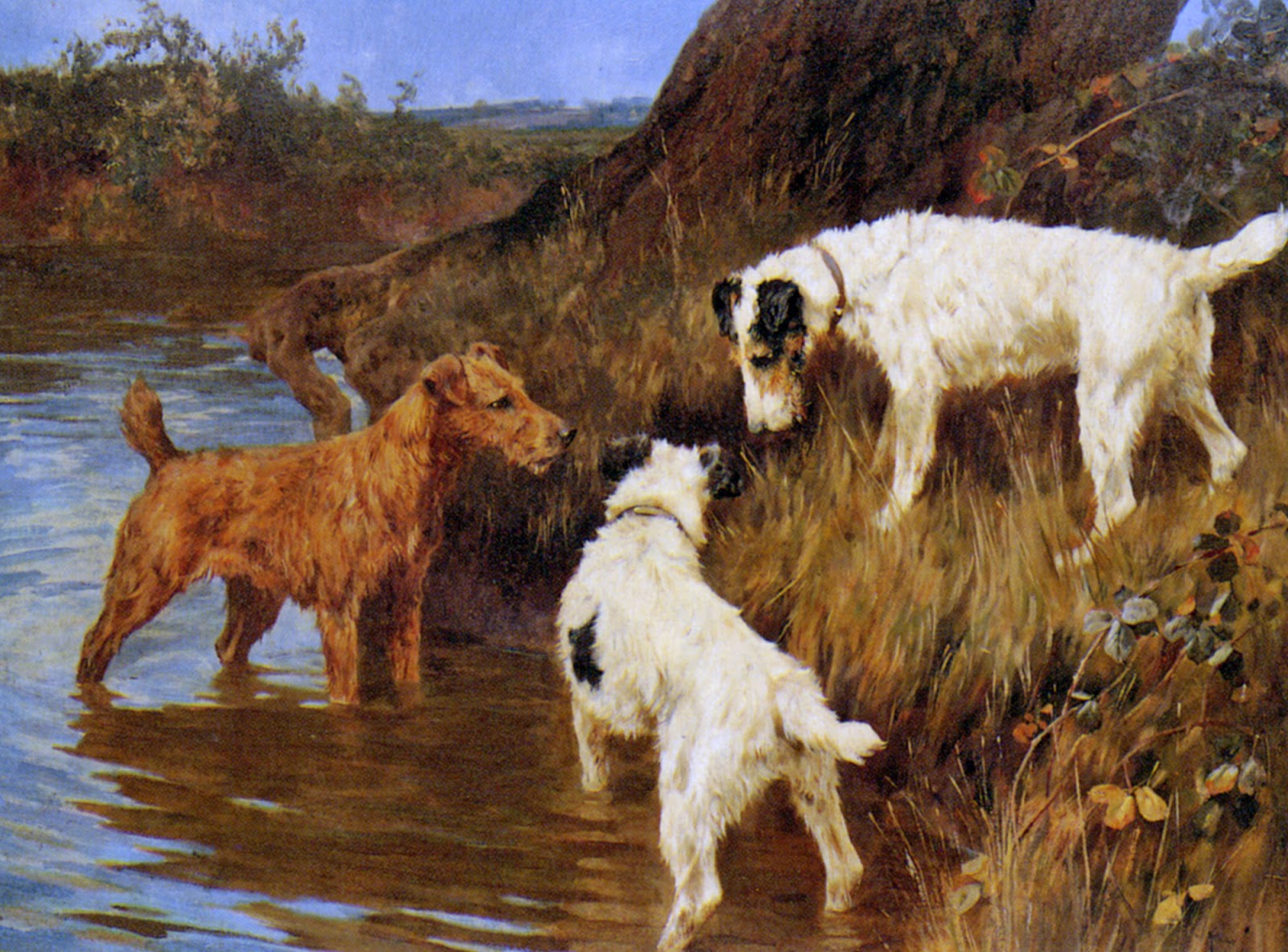 Arthur Wardle - Three Terriers on the Scent.jpg - Arthur  Wardle