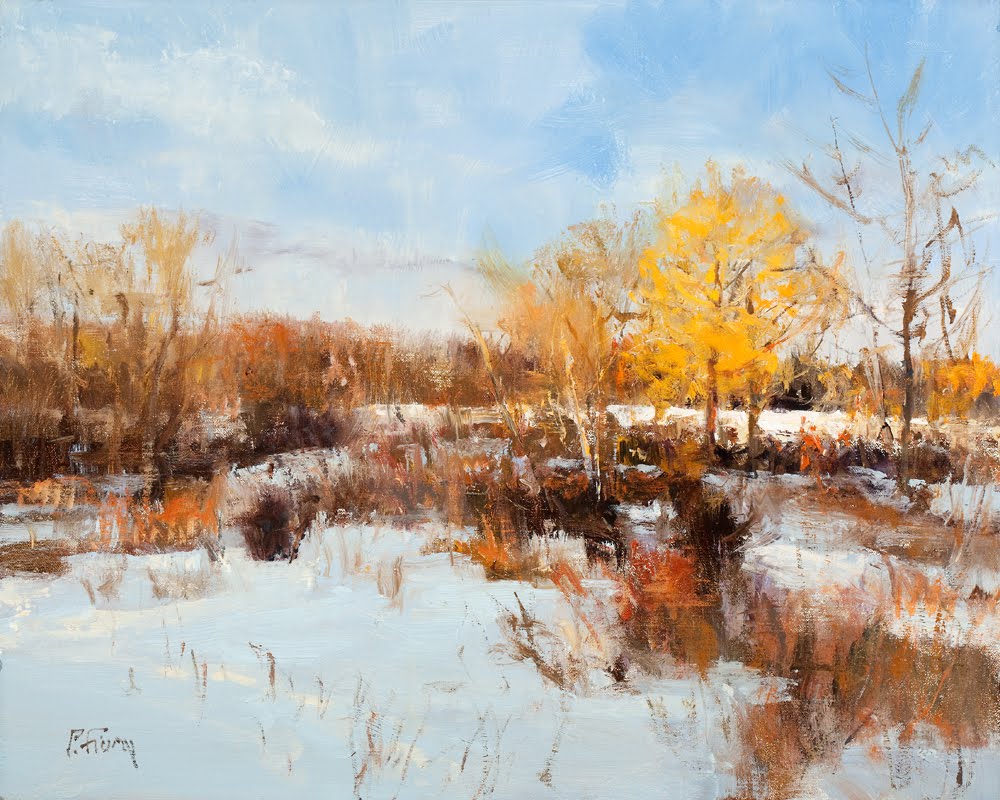 16 Peter-Fiore-Meadow-First-Snow 16x20.jpg - Peter  Fiore