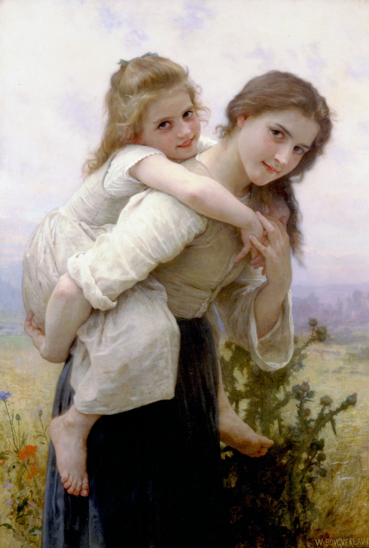 William-Adolphe_Bouguereau_(1825-1905)_-_Not_Too_Much_To_Carry_(1895).jpg - Adolphe  Bouguereau