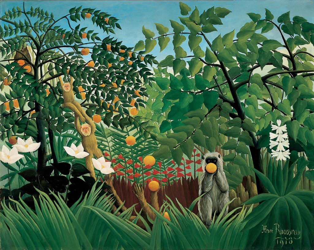 900x718xHenri-Rousseau-Douanier-Rousseau-Paysage-Exotique-avec-des-singes-jouant-1024x817.jpg.pagespeed.ic_.jIJeTnPR-2.jpg - Henri  Rousseau