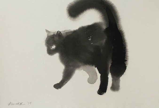 Watercolor-and-Ink-Cats-endre-penovac-6.jpg - Endre  Penovac  01