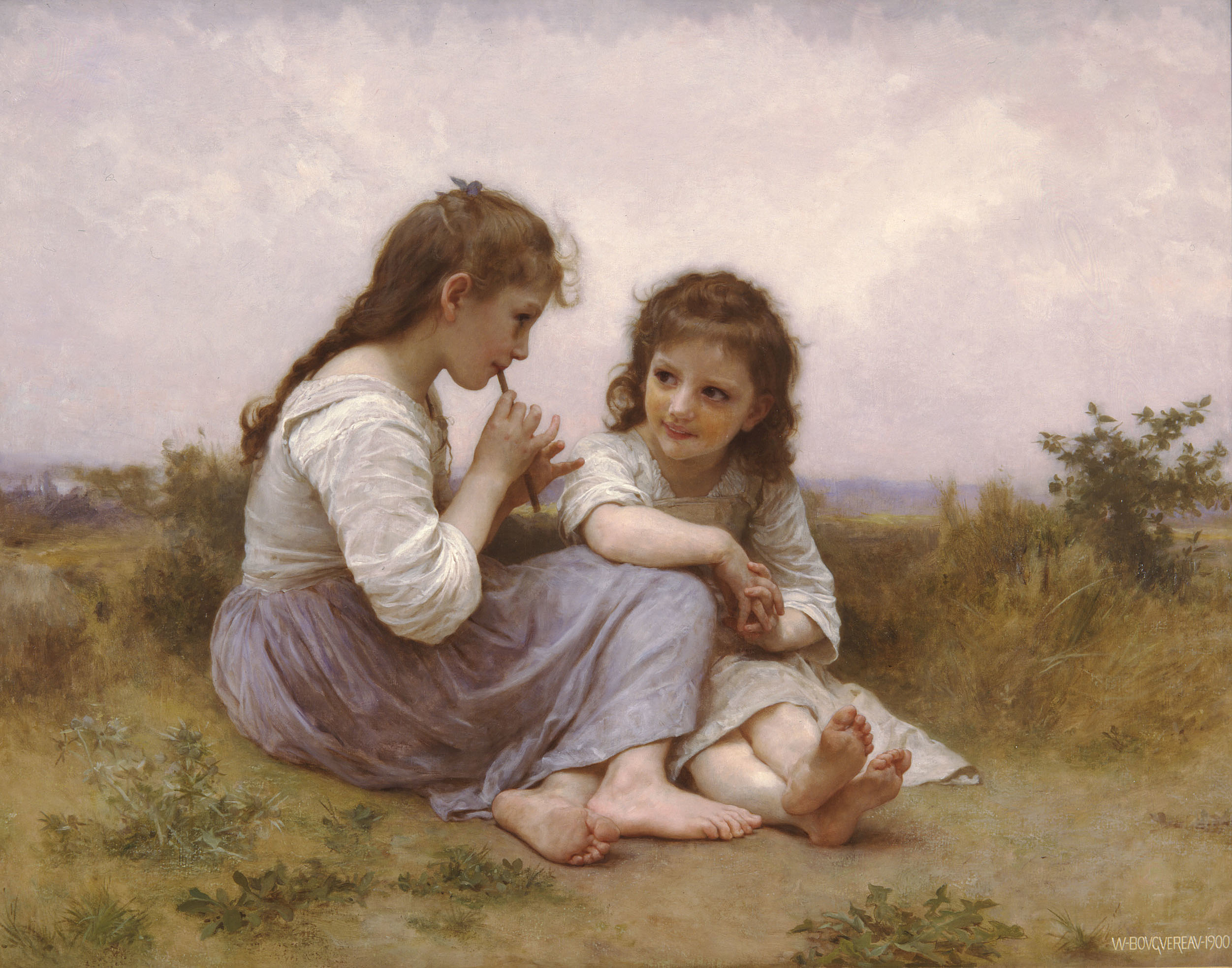 William-Adolphe_Bouguereau_(1825-1905)_-_A_Childhood_Idyll_(1900).jpg - Adolphe  Bouguereau