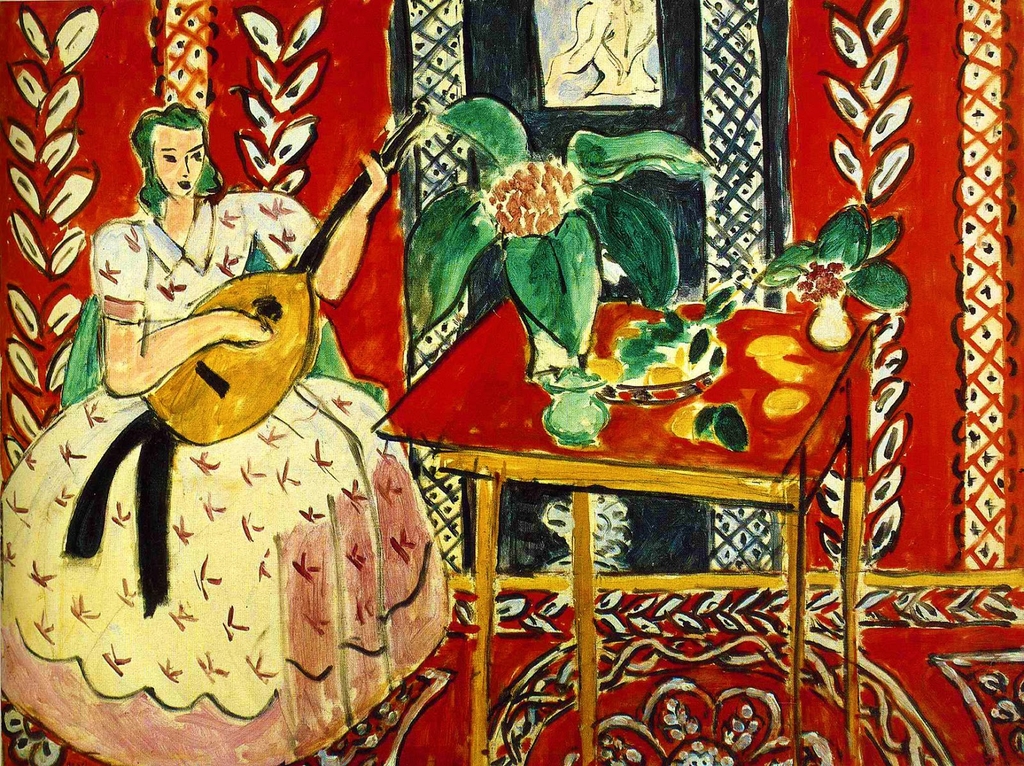 Matisse the-lute-1943.jpg - Henri  Matisse