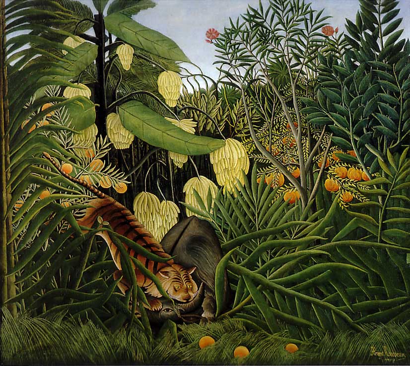 Henri_Rousseau_-_Fight_Between_a_Tiger_and_a_Buffalo.jpg - Henri  Rousseau