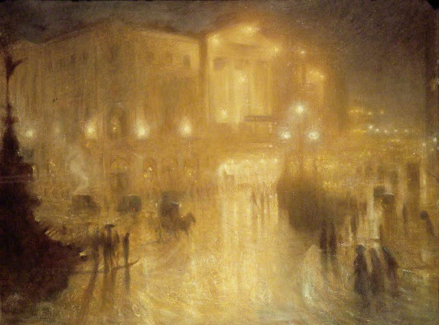 Noche húmeda en Piccadilly Circus, Arthur Hacker (1910).jpg - Arthur  Hacker