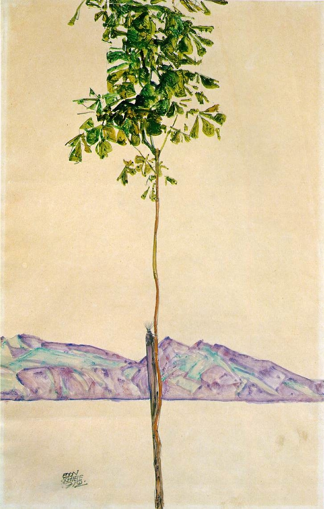 Egon Schiele - Little Tree ( Chestnut Tree at Lake Constance) 1912 .JPG - Egon  Schiele  02