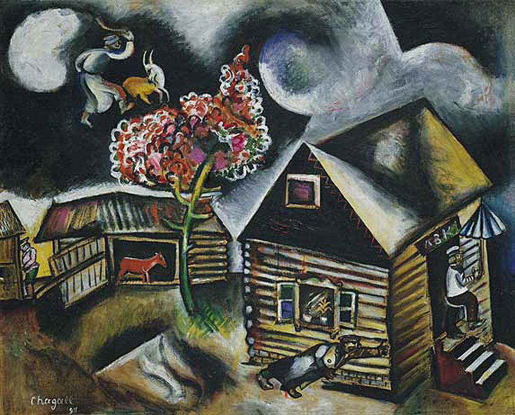 chagall-rain-1911.jpg - Marc  Chagall