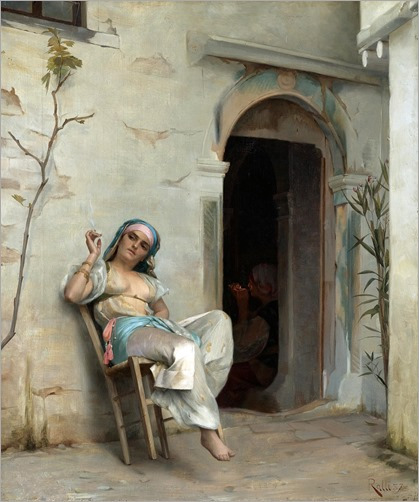 turkish-woman-smoking-theodoros-ralli-greek-painter_thumb.jpg - Theodoros  Jacques  Ralli
