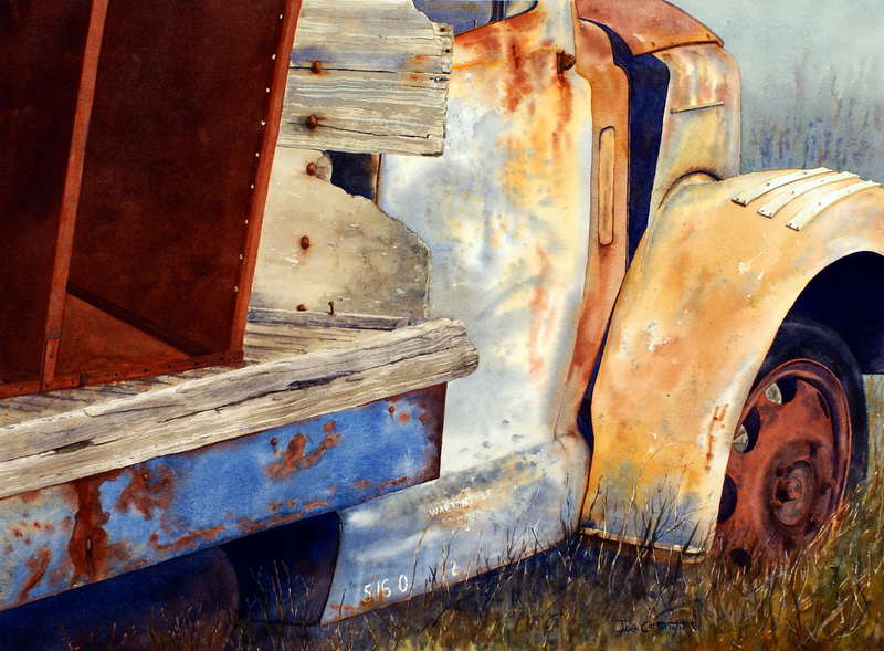 Last-Delivery-watercolor-painting-of-rusty-old-truck.jpg - Joe  Cartwright