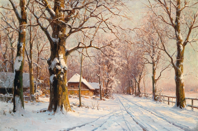 Eine Winterlandschaft, by Walter Moras.jpg - Walter  Moras