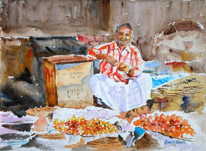 Tomato Seller.jpg - Ramesh  Jhawar