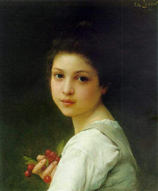 charles-amable_lenoir_portrait_of_a_young_girl_with_cherries.jpg - Charles  Amable  Lenoir