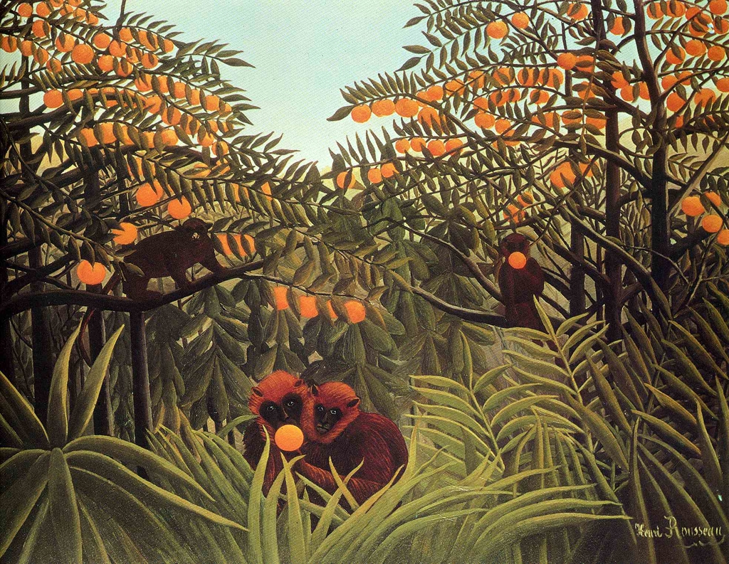 Apes-in-the-Orange-Grove-Henri-Rousseau.jpg - Henri  Rousseau