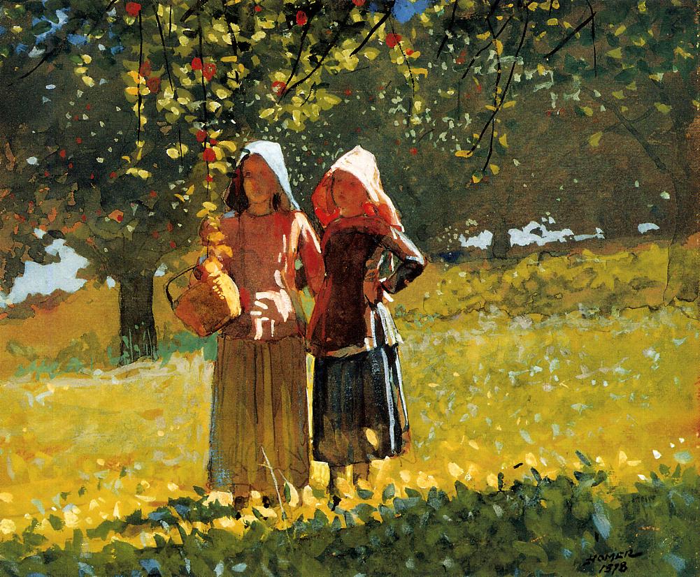 Winslow Homer - Picking Apples.jpg - Winslow  Homer