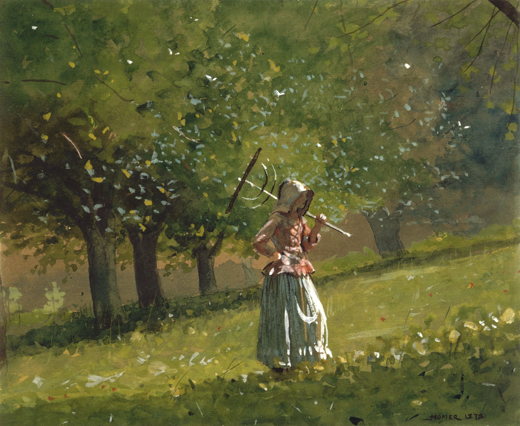 Girl_with_Hay_Rake_by_Winslow_Homer,_1878.png - Winslow  Homer