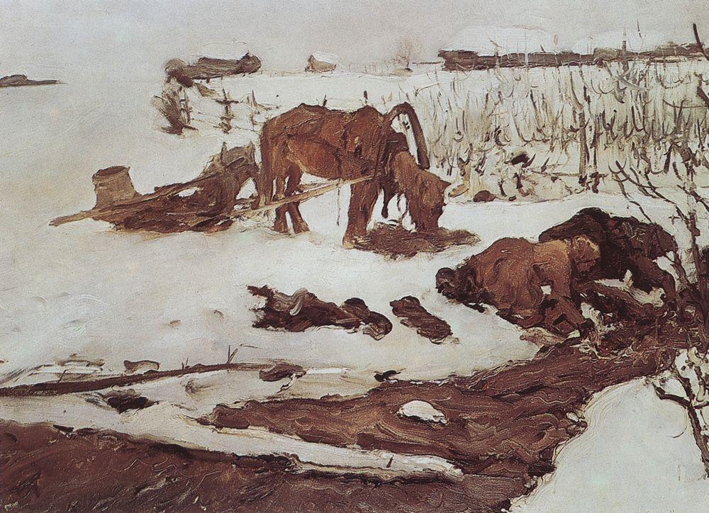 rinsing-linen-on-the-river-1901.jpg - Valentin  Serov
