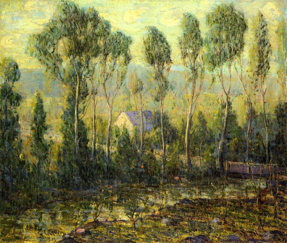 Ernest Lawson - Poplars along a River.jpeg - Ernest  Lawson