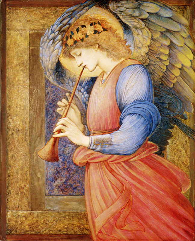 an_angel_playing_a_flageolet-large - ARC.jpg - Edward  Burne  Jones