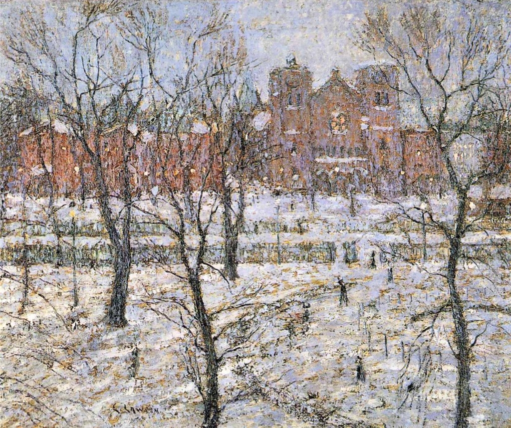 Ernest-Lawson-xx-Stuyvesant-Square-in-Winter-xx-Telfair-Museum-of-Art.jpg - Ernest  Lawson