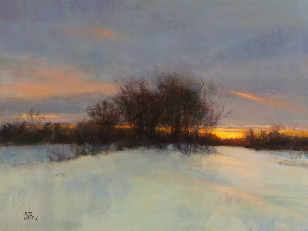 10 Peter-Fiore-Winter Evening Afterglow 18x24.jpg - Peter  Fiore