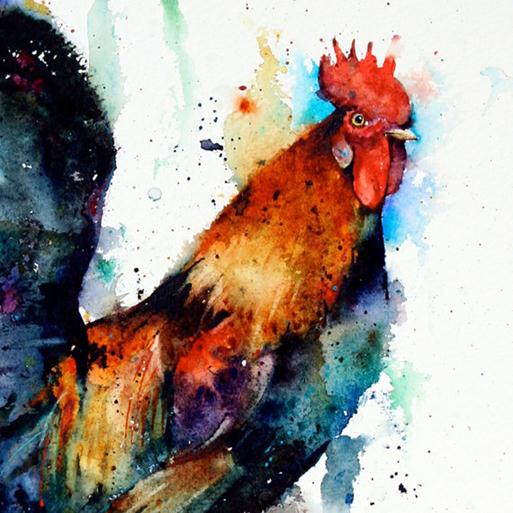 rooster-watercolor-paintings.jpg - Dean  Crouser
