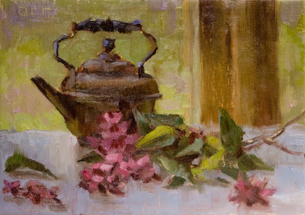 Teapot & Lilacs.jpg - Andrea  Orr  Clague
