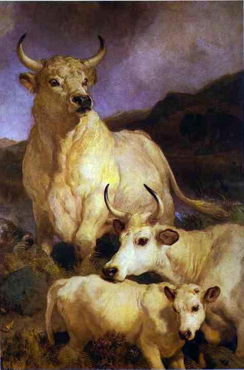 Edwin_Landseer-_The_Wild_Cattle_of_Chillingham.JPG - Sir  Edwin  Landseer