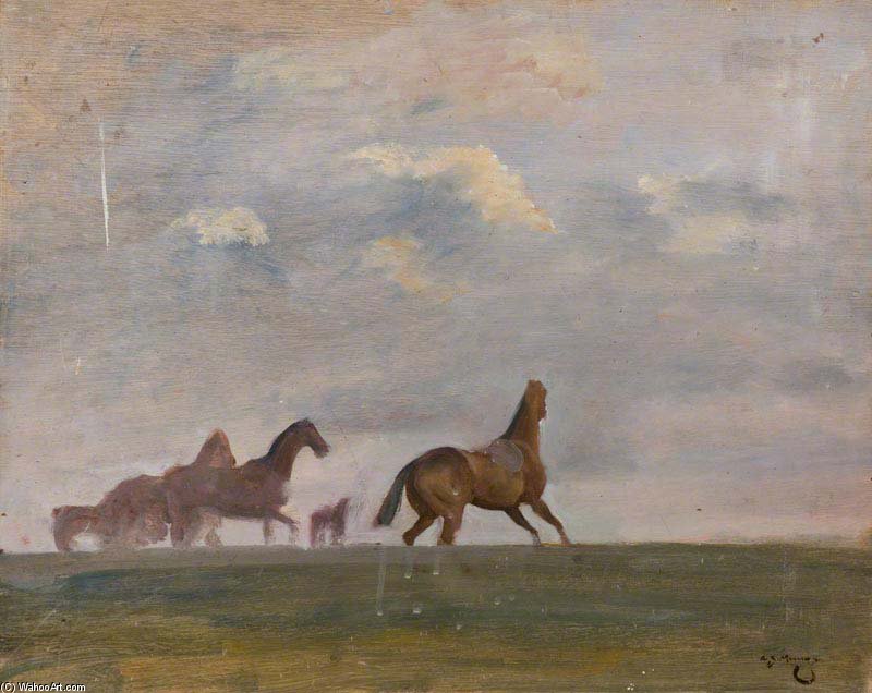 Sir+Alfred+James+Munnings-Racehorses+In+A+Landscape.JPG - Alfred  James