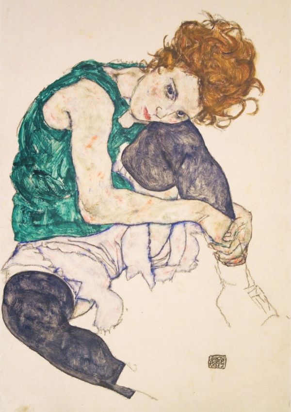 Egon-Schiele_Siedząca-kobieta-ze-zgiętym-kolanem.jpg - Egon  Schiele  01