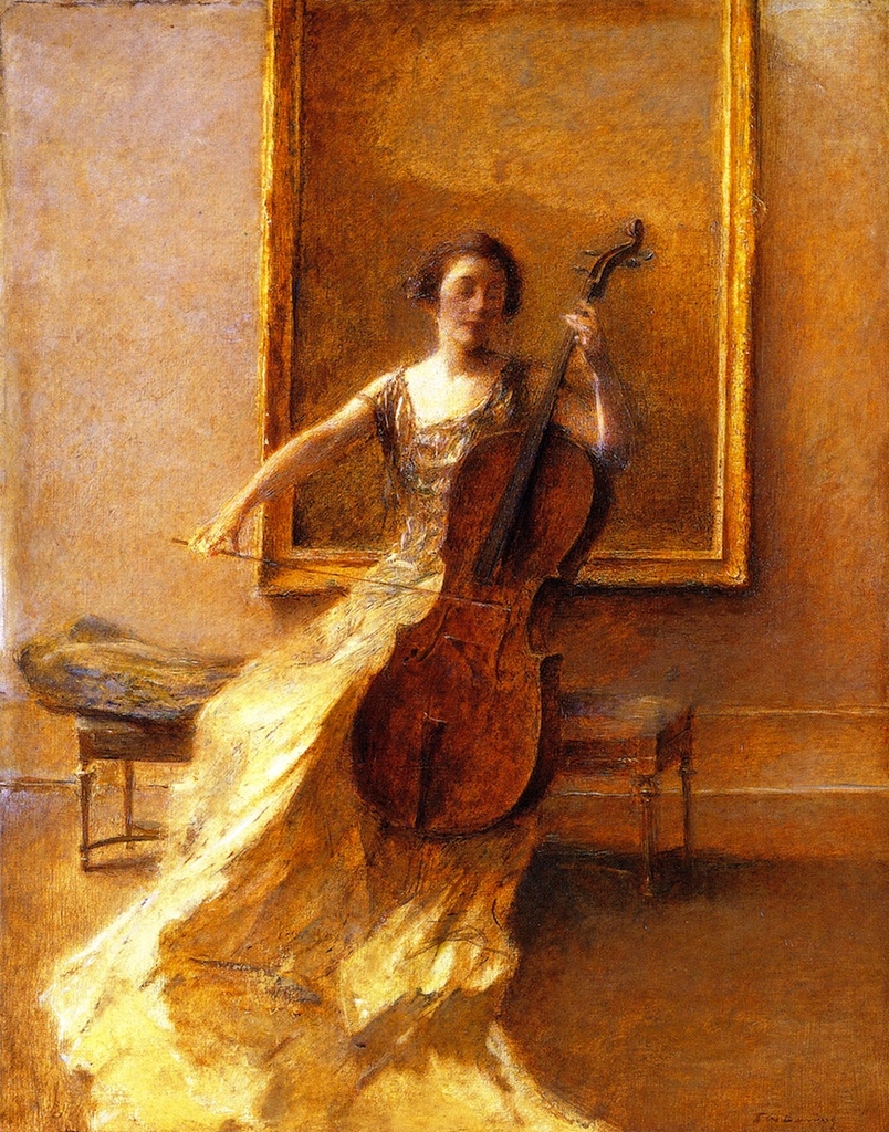 Thomas Dewing - Lady with a Cello.jpeg - Thomas  Dewing
